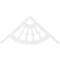 Ekena Millwork Pitch Classic Wagon Wheel Architectural Grade PVC Gable Pediment, 72"W x 33"H x 1"P (11/12) GPP072X033X100CWW - alternate 2